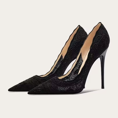 Lace Pumps Heel Stiletto