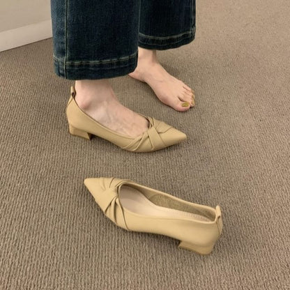 Flats Shirred Pointy