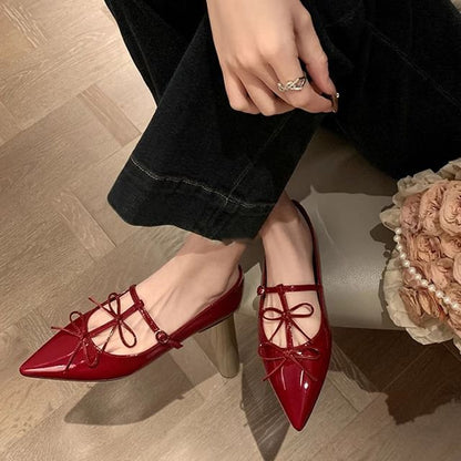 Jane Flats Bow Mary Pointed