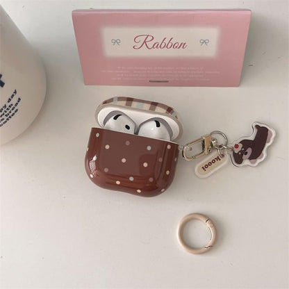 Charm Pro / Earphone Polka Set Skin AirPods Case Plaid Dot