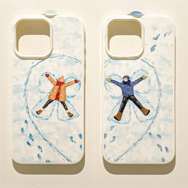 Matching Snow Couple Phone Case