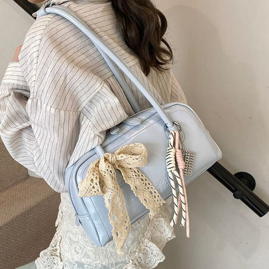 Bowler Leather Lettering Faux Bag