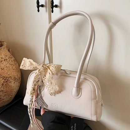 Bowler Leather Lettering Faux Bag