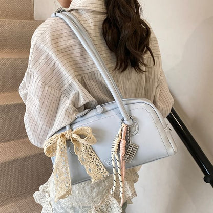 Bowler Leather Lettering Faux Bag