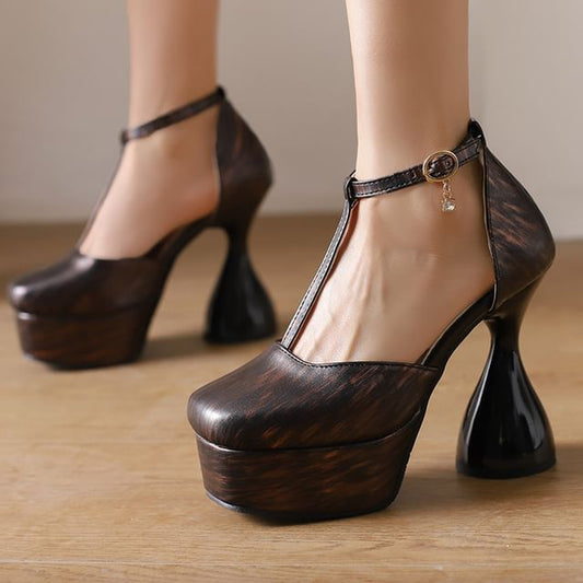 Chunky Platform D'Orsay Heel Sandals