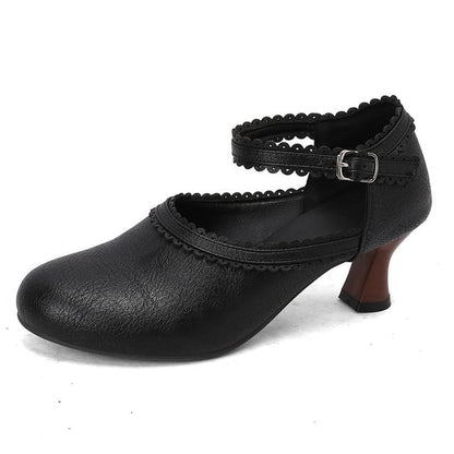 Low Heel Mary Pumps Plain Jane