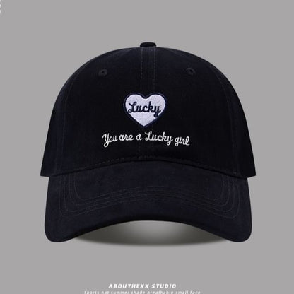 Cap Lettering Baseball Embroidered Heart
