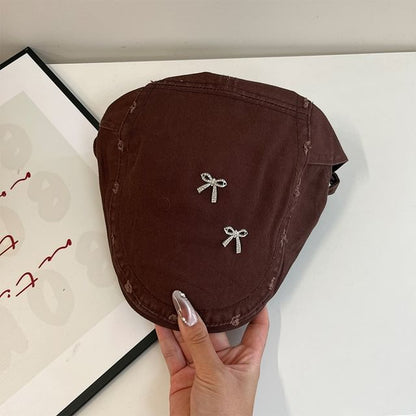 Flat Bow Plain Distressed Cap