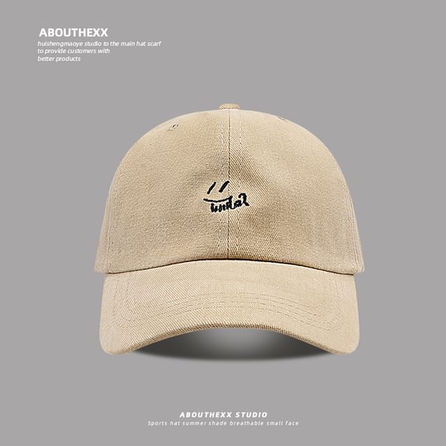 Cap Baseball Smiley Embroidered