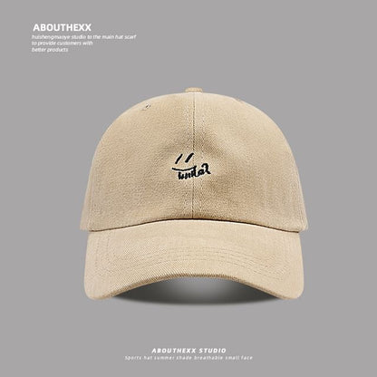 Cap Baseball Smiley Embroidered