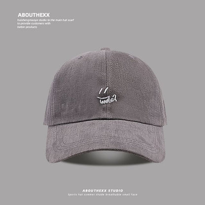 Cap Baseball Smiley Embroidered