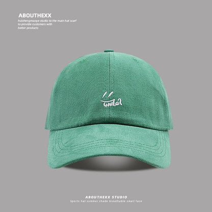 Cap Baseball Smiley Embroidered