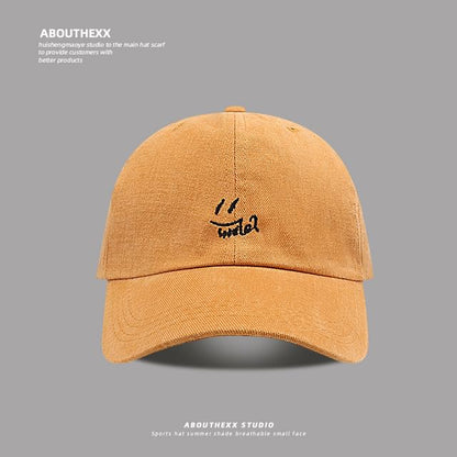 Cap Baseball Smiley Embroidered