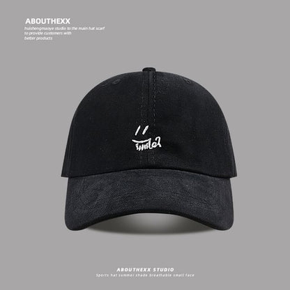 Cap Baseball Smiley Embroidered