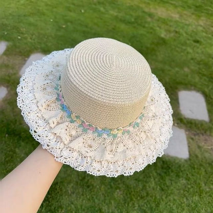 Floral Hat Ruffle Applique