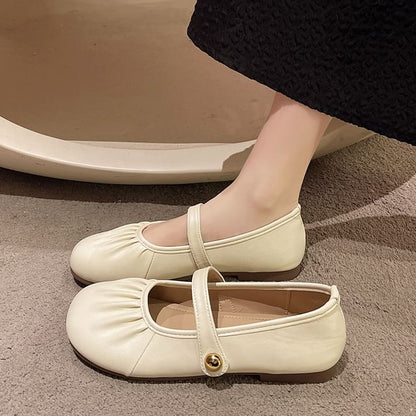 Flats Ruched Mary Jane