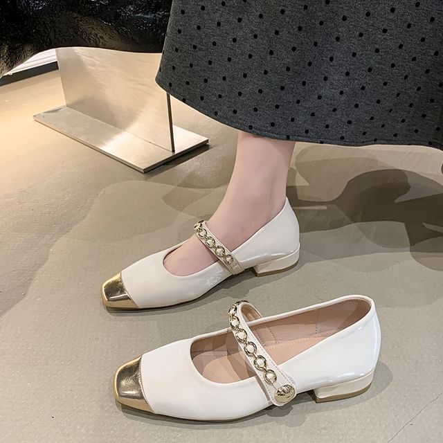 Toe Square Jane Pumps Cap Mary