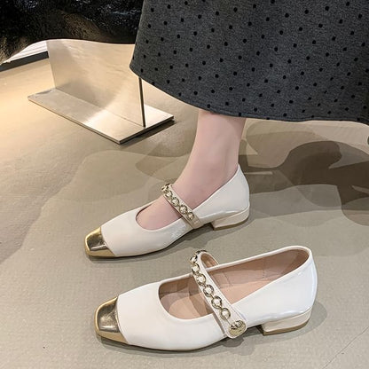 Toe Square Jane Pumps Cap Mary