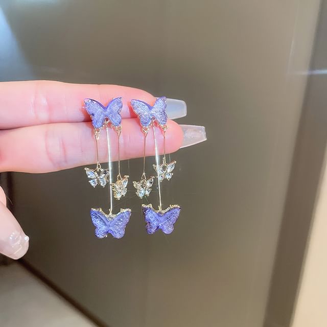 Drop Designs) (Various Earring / Butterfly Stud Flower