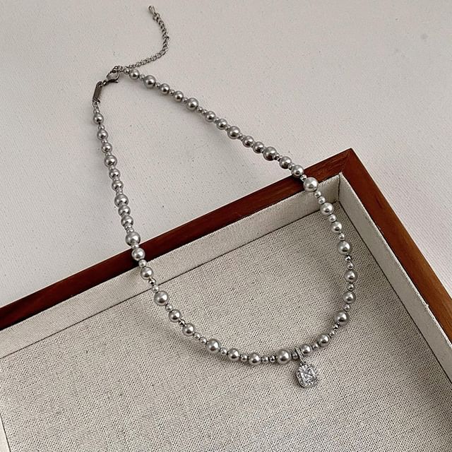 Rhinestone Necklace Beaded