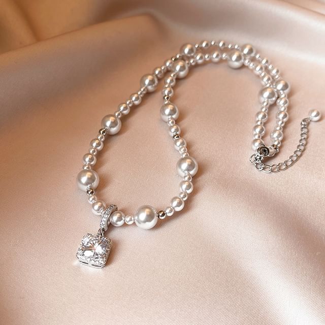 Rhinestone Necklace Beaded
