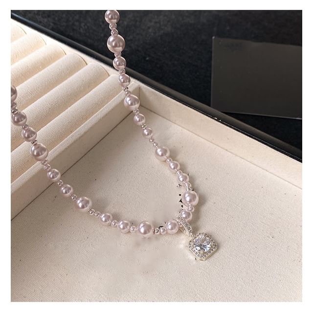 Rhinestone Necklace Beaded