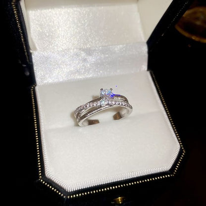 Rhinestone Ring Zirconia Cubic