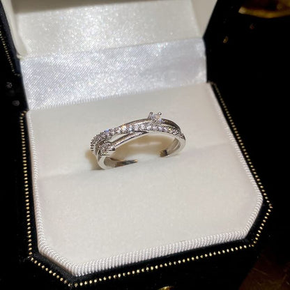 Rhinestone Ring Zirconia Cubic