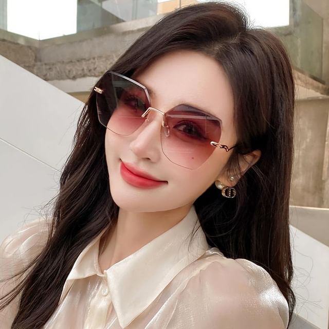 Sunglasses Geometric Frameless