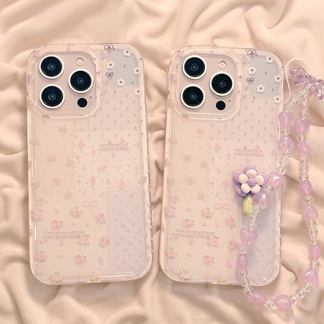 Strap Floral Phone / Set Case