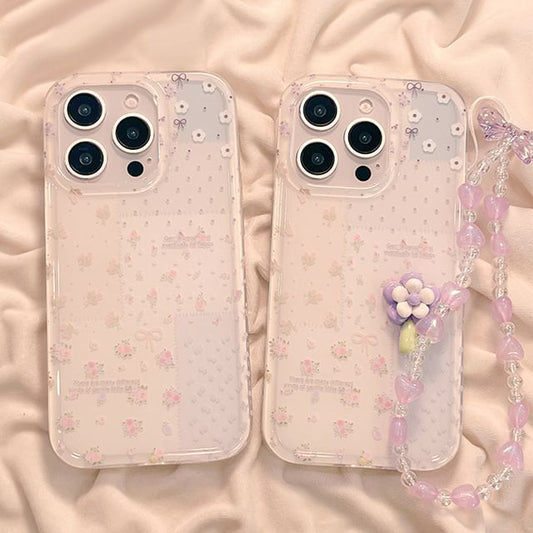 Strap Floral Phone / Set Case