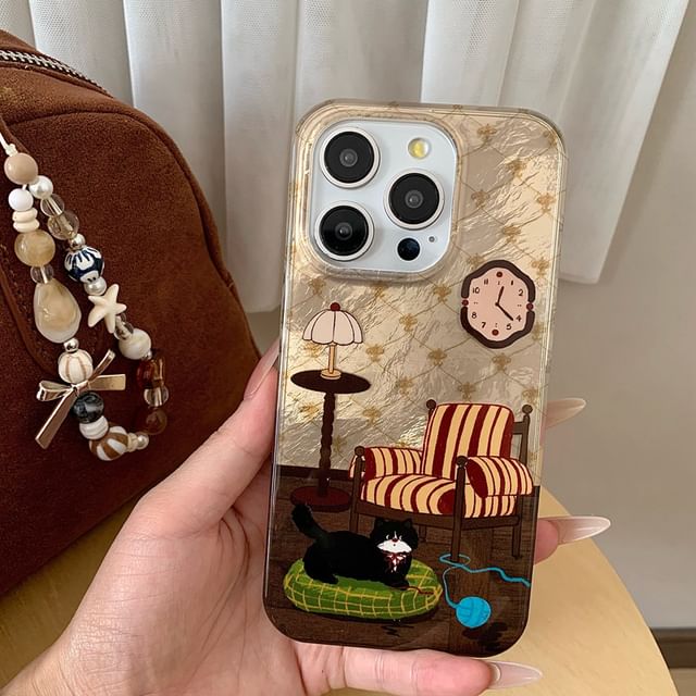 Phone Strap Cat with Case