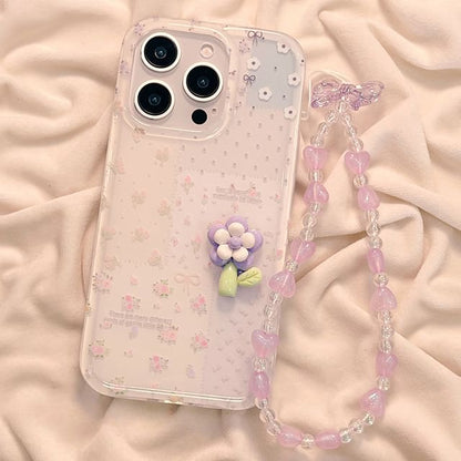 Strap Floral Phone / Set Case