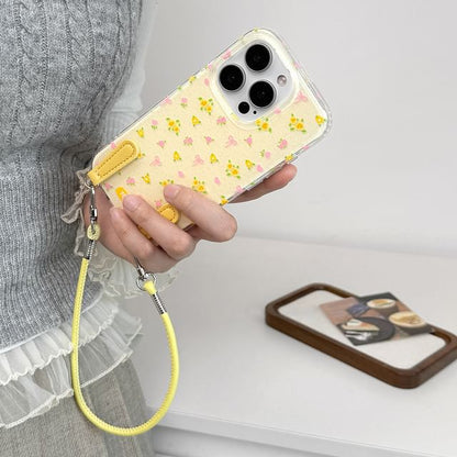 with Phone Case Floral Strap