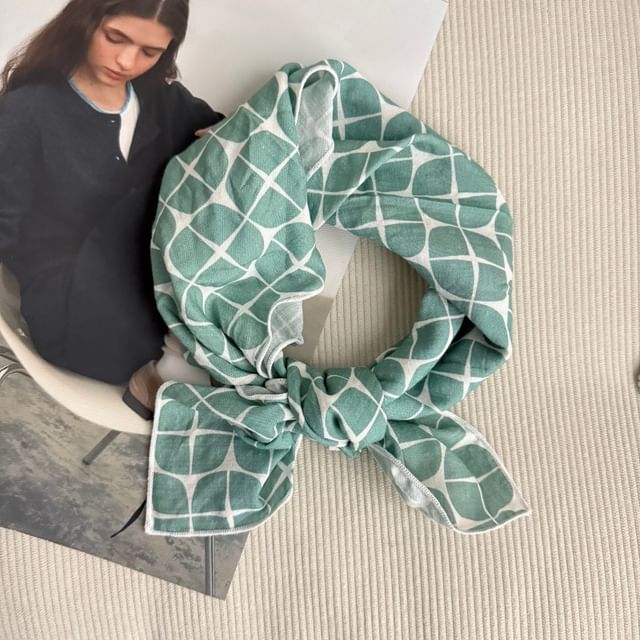 Floral Square Print Scarf