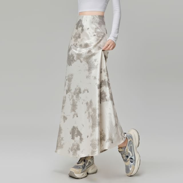 Dye Skirt Mermaid High Rise Maxi Tie