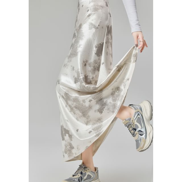 Dye Skirt Mermaid High Rise Maxi Tie