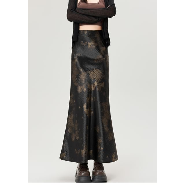 Dye Skirt Mermaid High Rise Maxi Tie