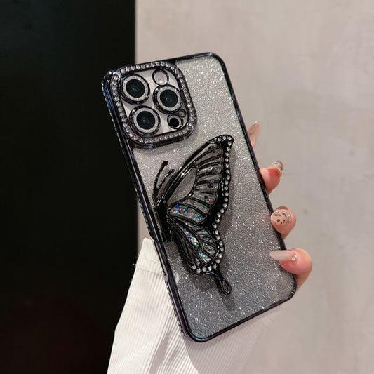 Embellished Case Stand Phone Butterfly