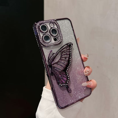 Phone Embellished Case Butterfly Stand