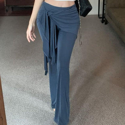 T-Shirt Pants High Shoulder Crop / Plain Overlay Off Yoga Waist Skirt Short-Sleeve