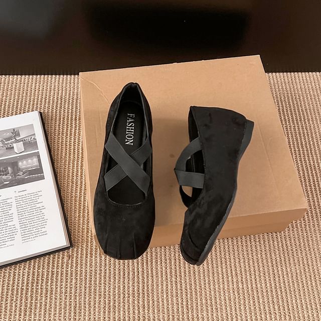 Strap Hidden Cross Wedge Mary Shoes Jane