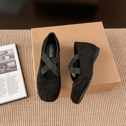 Strap Hidden Cross Wedge Mary Shoes Jane