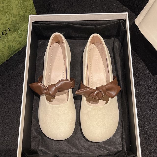 Mary Tone Jane Two Bow Shoes Accent