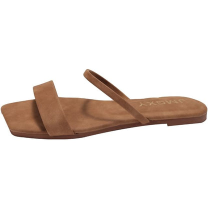 Square Sandals Toe Slide Plain