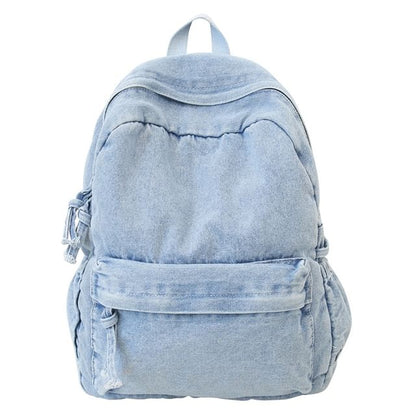 Backpack Zip Washed Denim