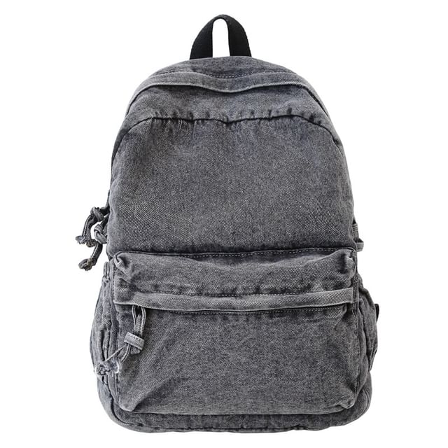 Backpack Zip Washed Denim