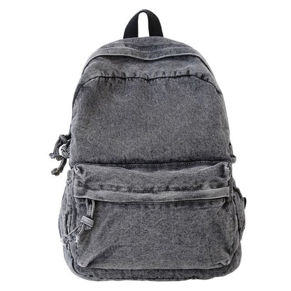 Backpack Zip Washed Denim