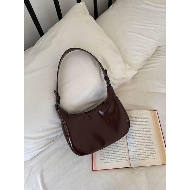 Shoulder Bag Faux Leather Plain