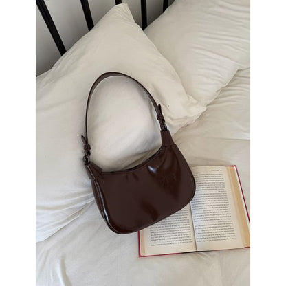 Shoulder Bag Faux Leather Plain